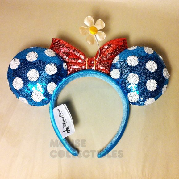 Retired Disney Parks Classic Minnie Mouse Sequin Ears Headband
